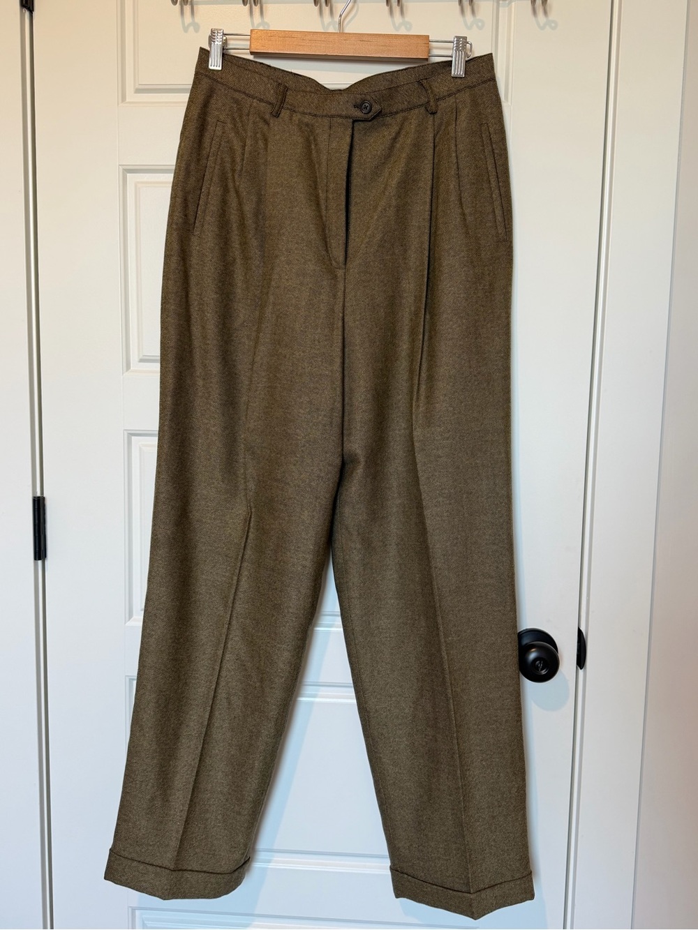 Ralph Lauren Olive Brown Pleated Women's Dress Pants